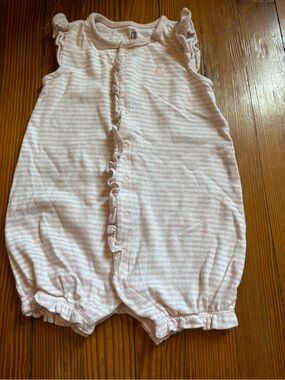 Baby Gap Pink Striped Ruffle Romper | 18–24 Months